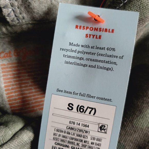 Cat & Jack, Boys' Fleece Hooded Zip-Up Sweatshirt, 3KIDC-BU - Picture 5 of 5